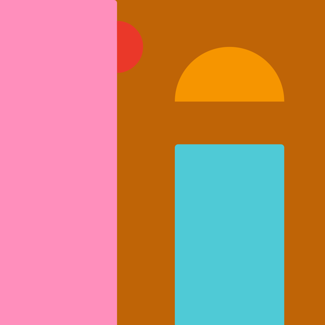Abstract geometric artwork exploring signals, patterns, and the architecture of consciousness through color, balance, and form.